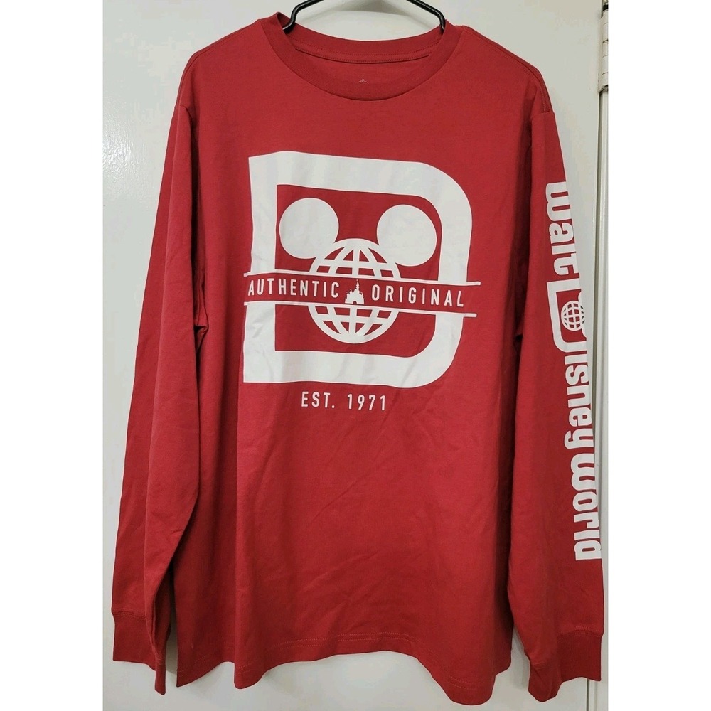 Disney Parks Walt Disney World Dark Red Long Sleeve XL